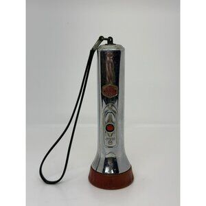 VTG 50s Eveready Masterlite Flashlight 6.5" Chrome Metal Torch Utility